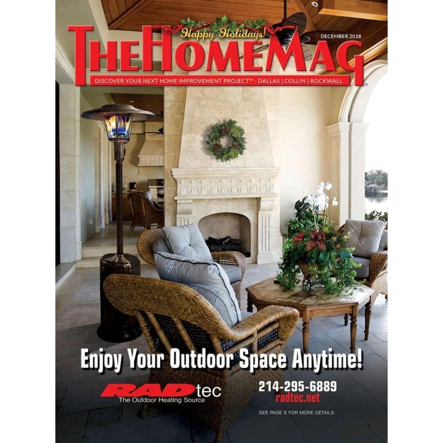 RADtec Real Flame 96" Stainless Steel Propane Patio Heater