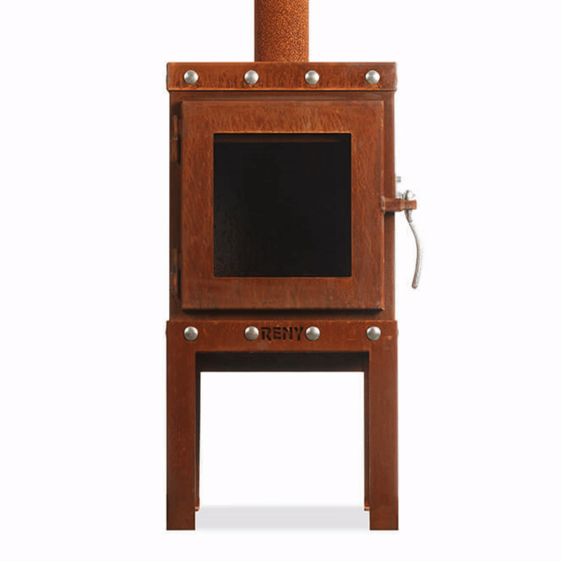 RB73 Piqua Compact CorTen Steel Wood Stove