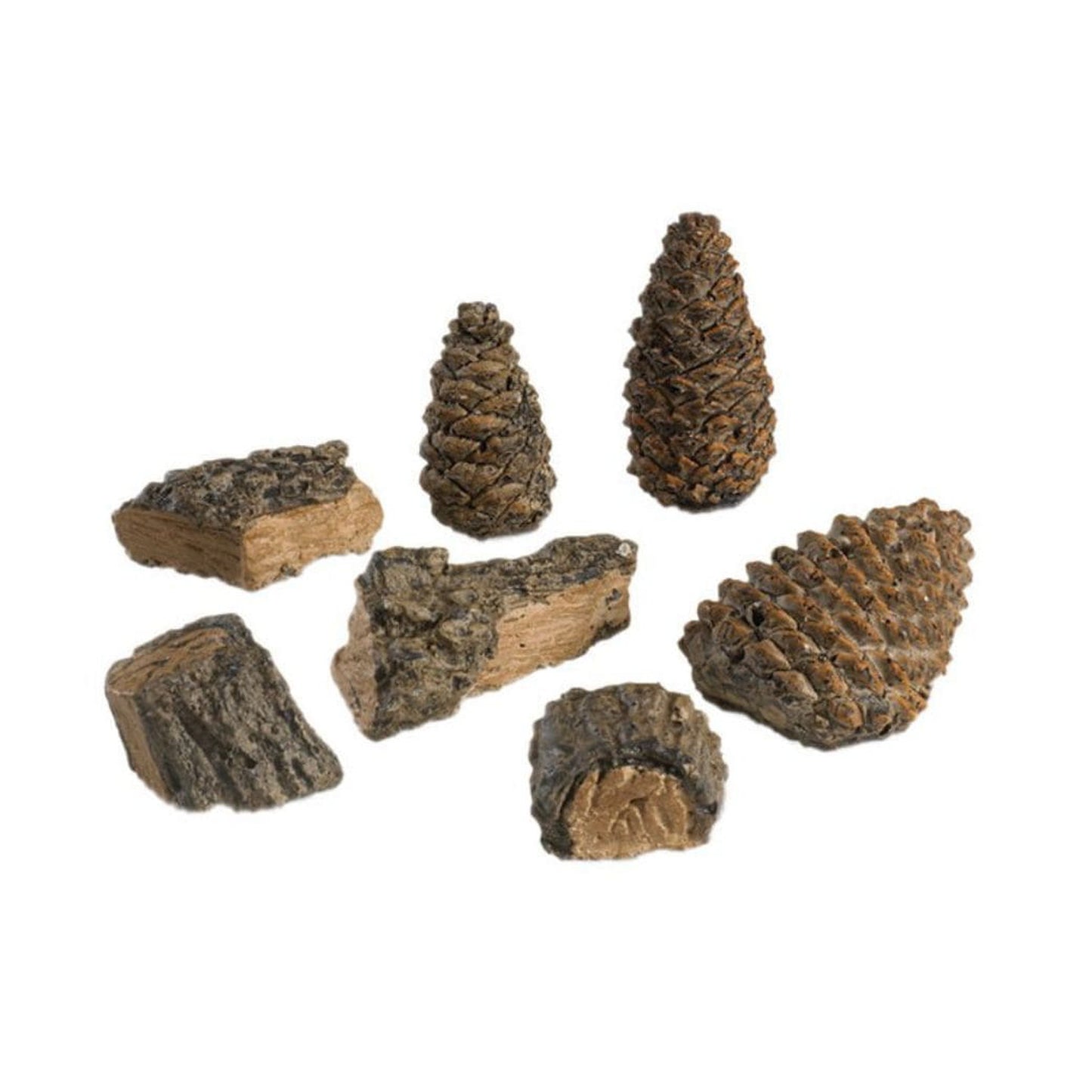 Real Fyre Decor Pack with 4 Small Wood Chips & 3 Small Pine Cones