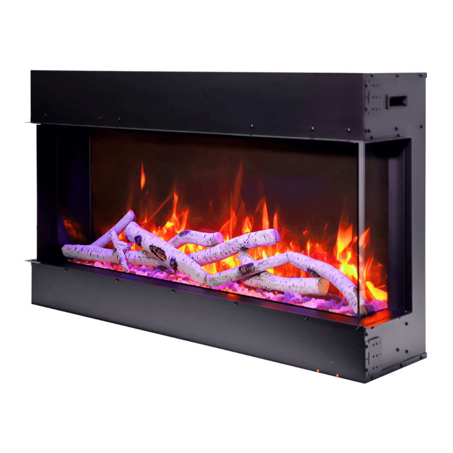 Remii by Amantii 30" BAY-SLIM Series 3 Sided Glass Electric Fireplace