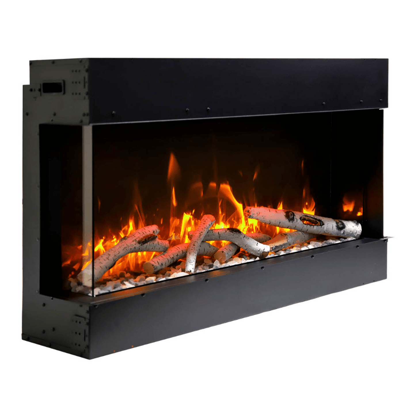 Remii by Amantii 40" BAY-SLIM Series 3 Sided Glass Electric Fireplace