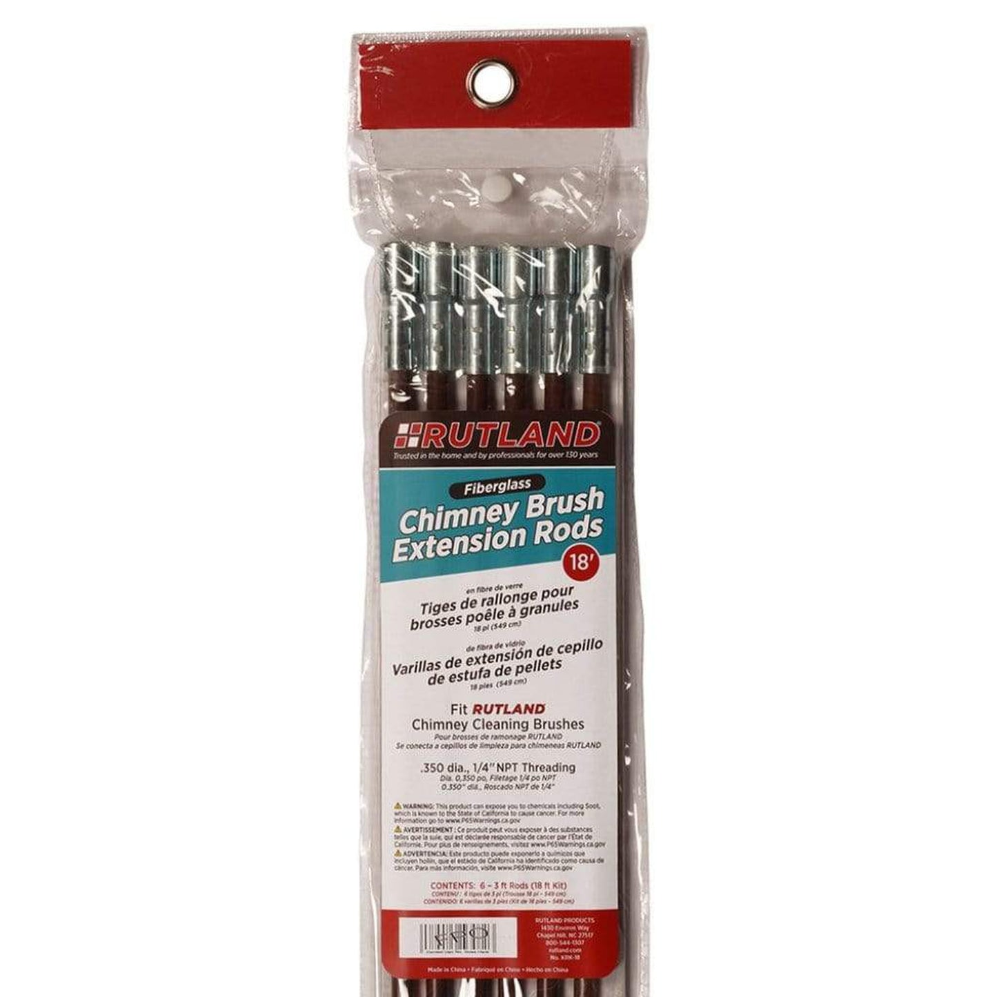 Rutland Fiberglass Chimney Brush Extension Rod Kit