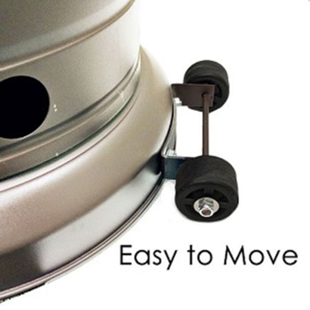 SUNHEAT PHRDGH 32" Golden Hammered Round Portable Propane Patio Heater With Drink Tray