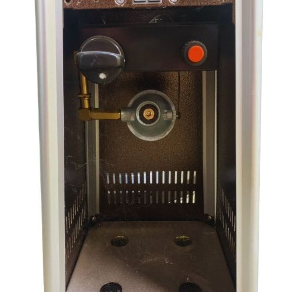 SUNHEAT PHSQGH-TT 10" Golden Hammered Contemporary Square Tabletop Propane Patio Heater With Variable Flame