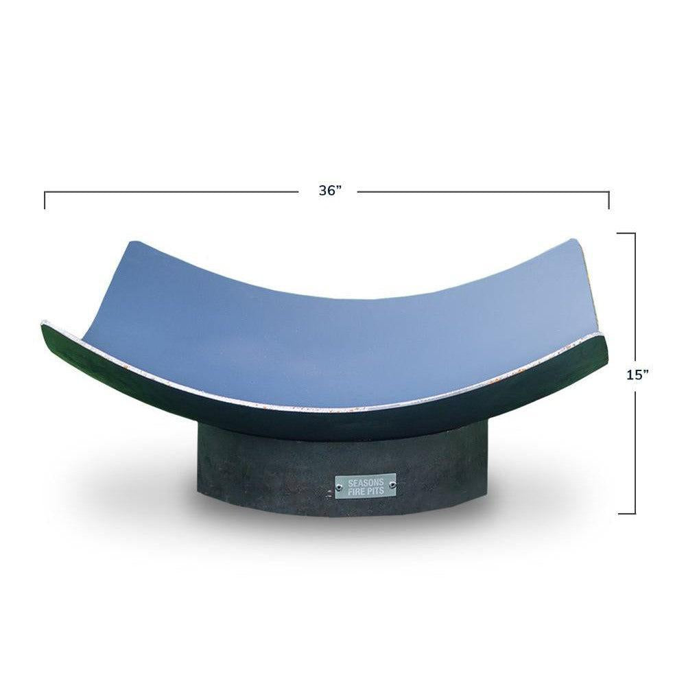 Seasons QUADRILATERAL 36" Natural Rust Patina Wood Steel Fire Pit