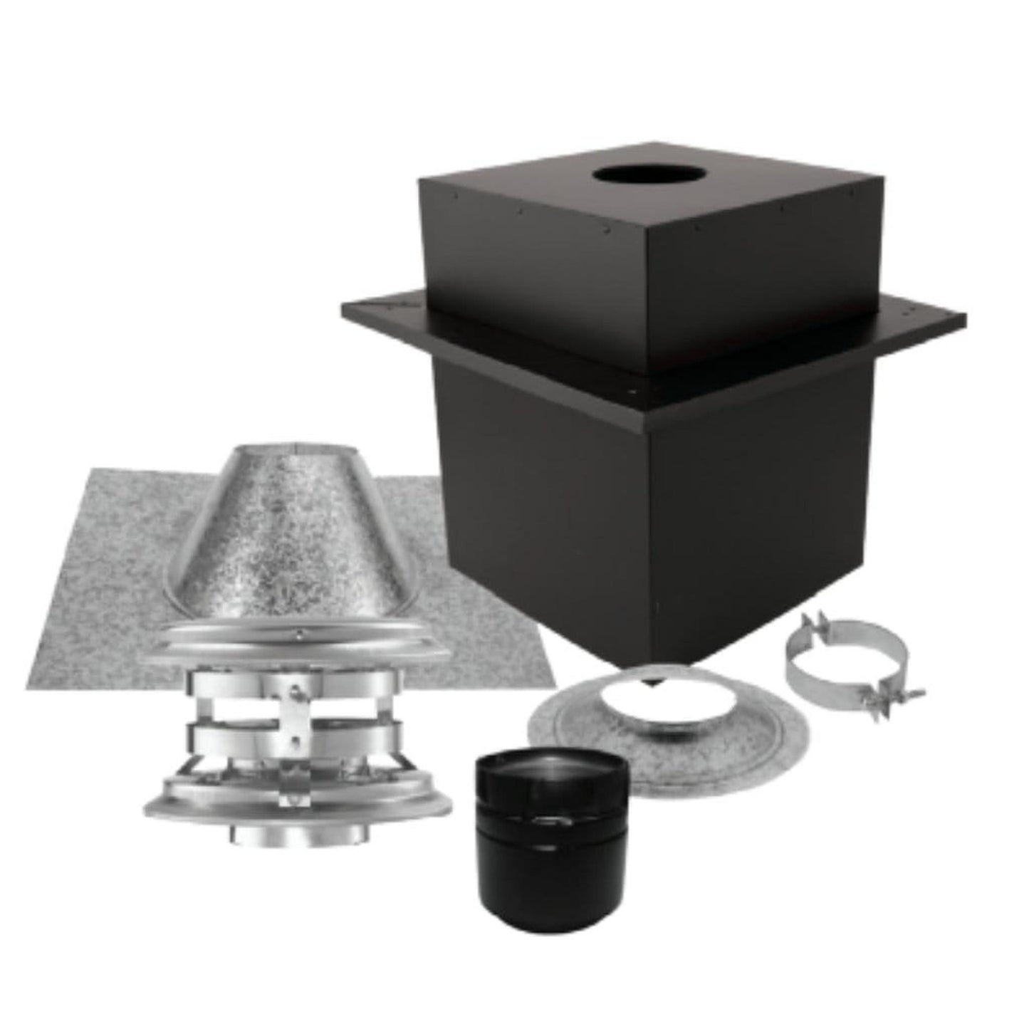 Security Chimneys Secure Pellet 4SPVCVKIT Vertical Kit-Flat Ceiling