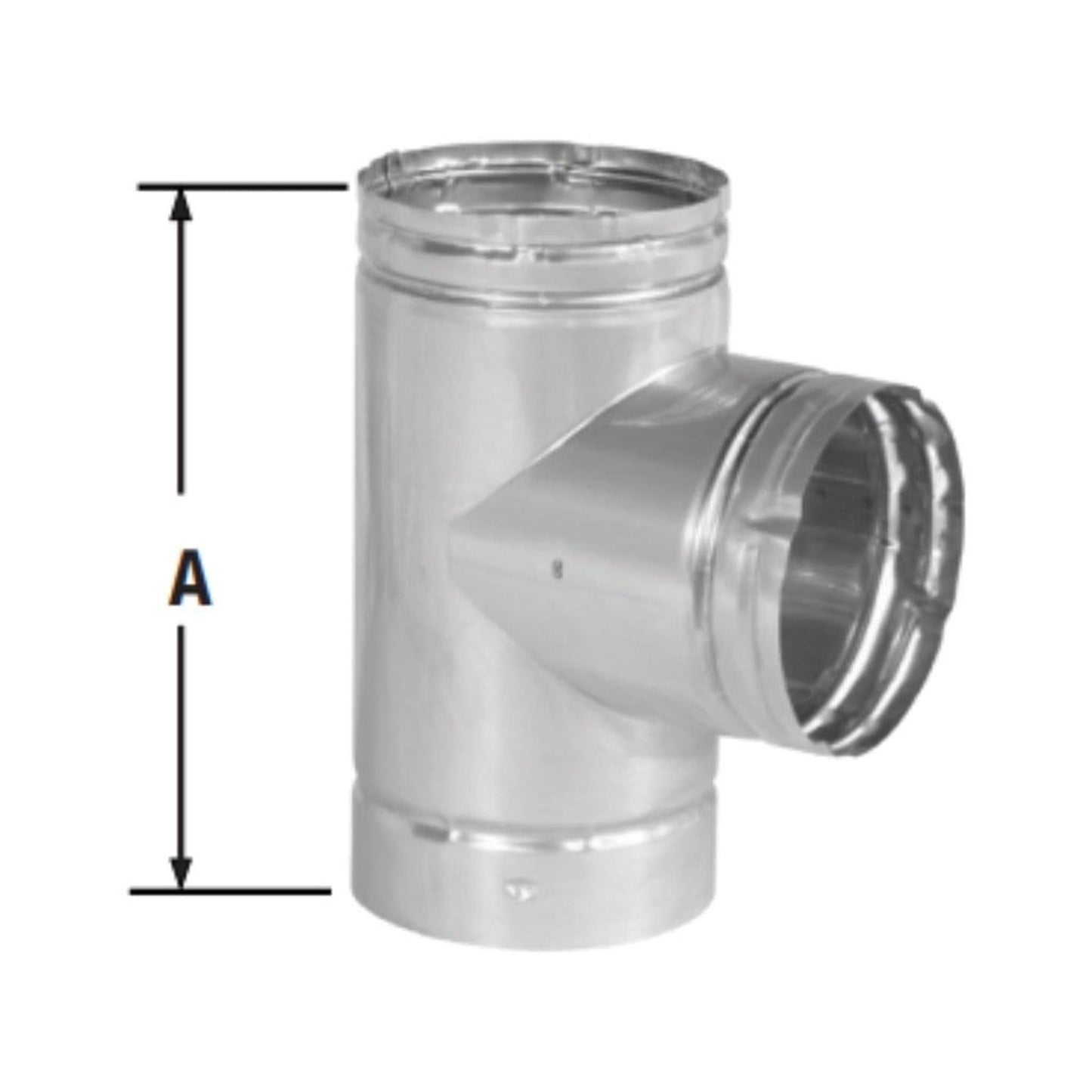 Security Chimneys Tubinox 6LT Stainless Steel Split Base Tee