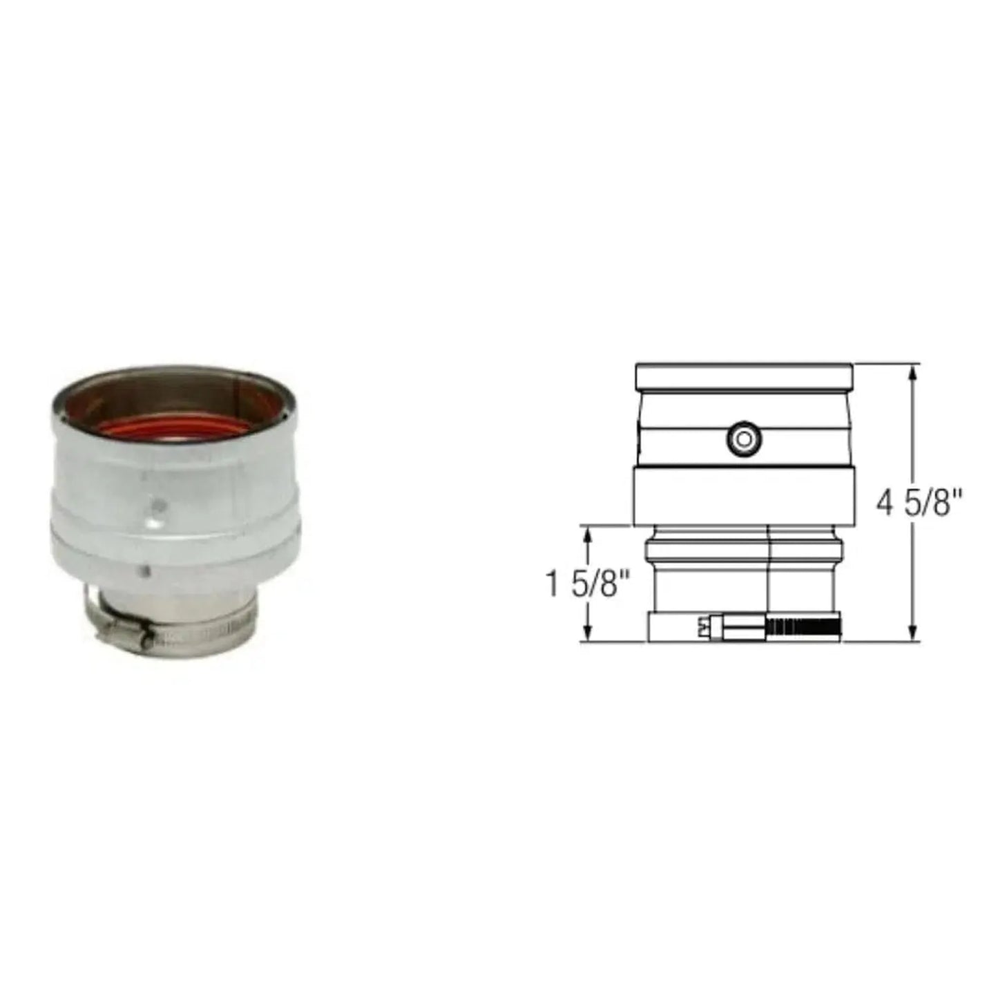 Selkirk 3" to 4" Multi-Fit Connector (Direct-Temp for Pellet)