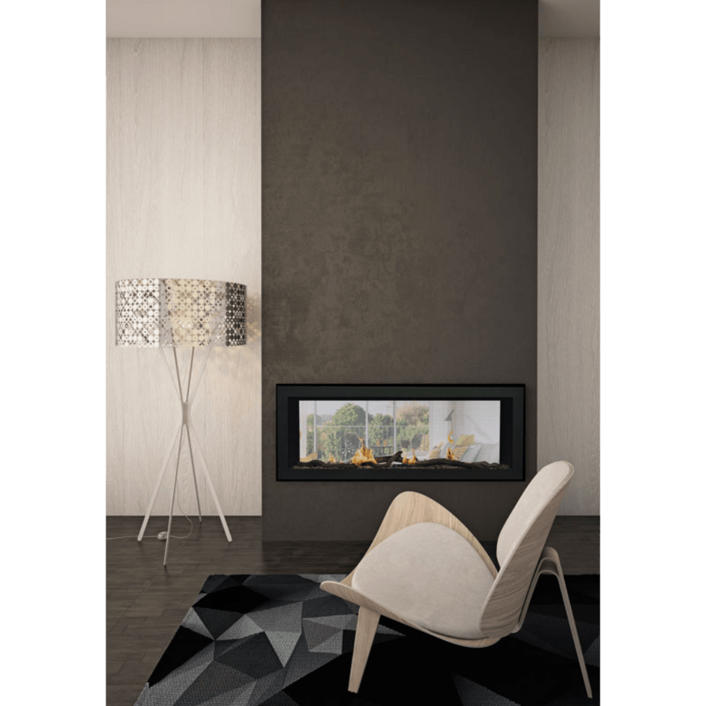 Sierra Flame by Amantii Emerson 48" See-Through Linear Propane Gas Fireplace
