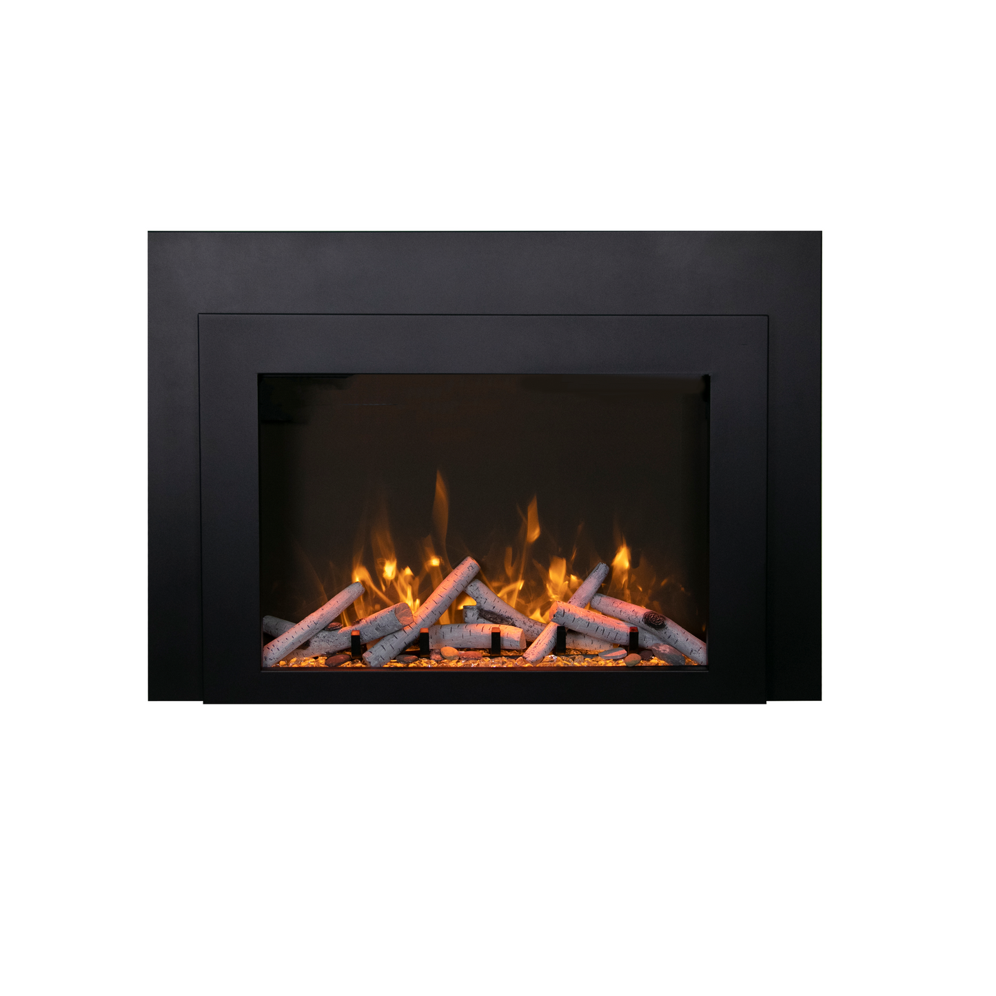 Sierra Flame by Amantii Insert Series 30" Electric Fireplace Insert With Black Steel Surround