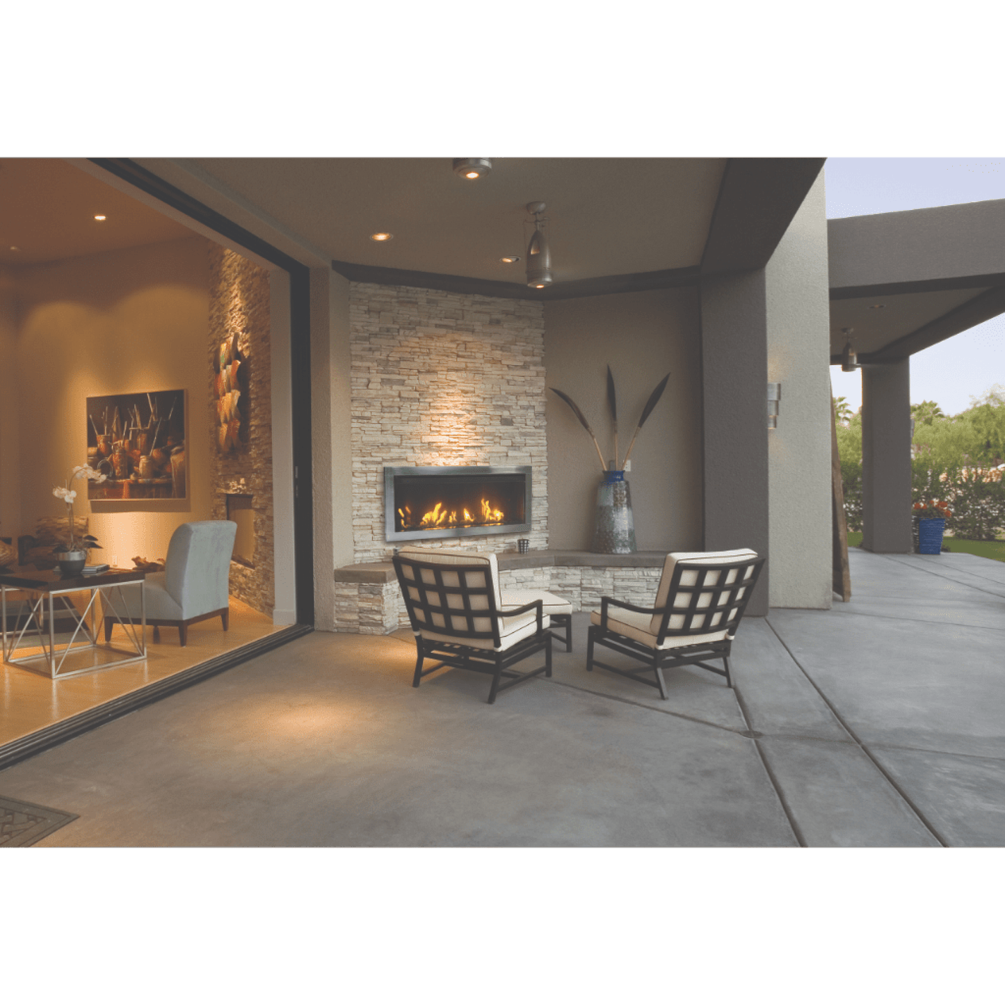 Sierra Flame by Amantii Tahoe 45" Vent Free Linear Propane Gas Fireplace