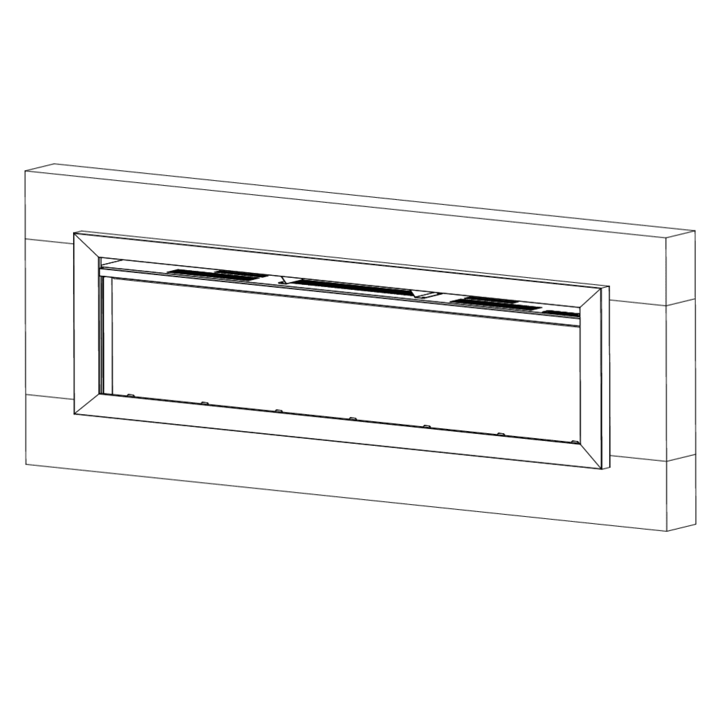 SimpliFire 50" Crestline Wall Mount Surround for 50" Allusion Slim