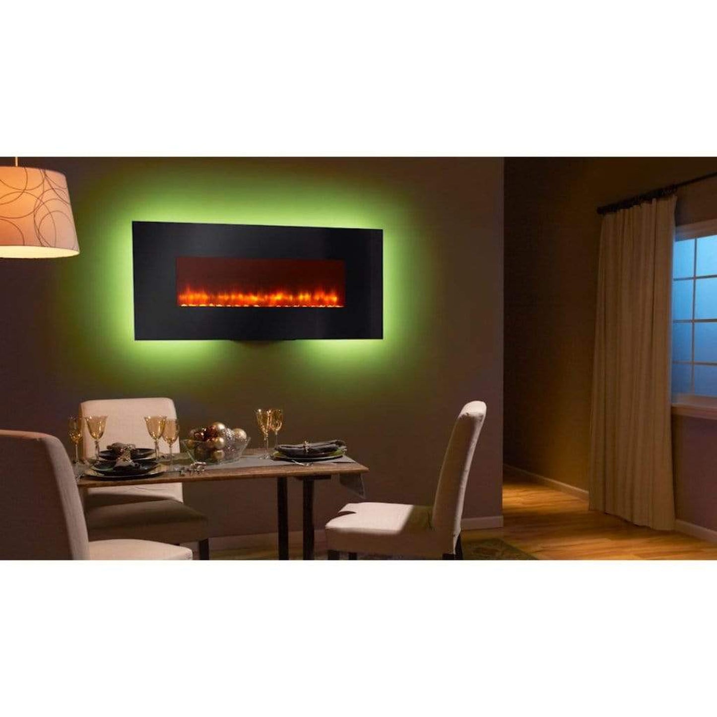 SimpliFire Modern 38" Linear Electric Wall Mount Fireplace