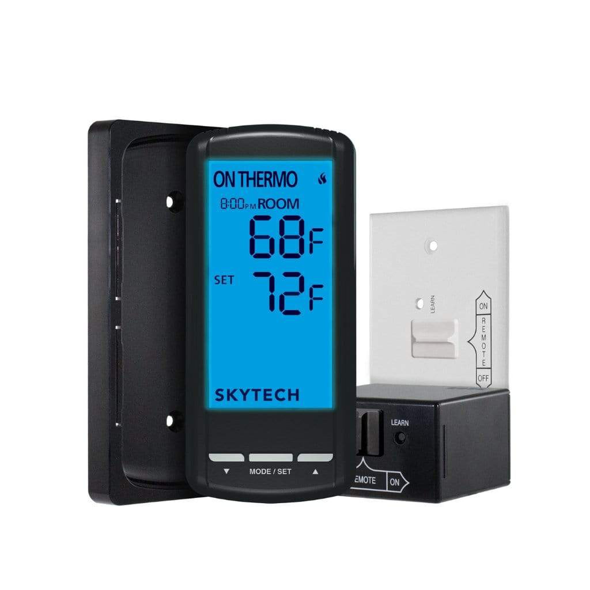 Skytech 5301 Timer/Thermostat Fireplace Remote Control with Backlit Touch  Screen