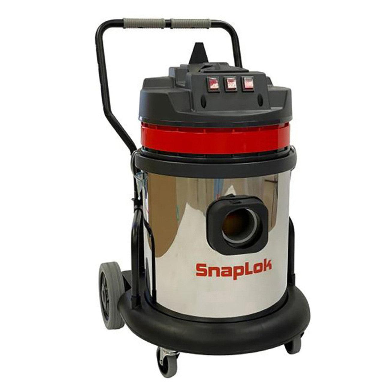 SnapLok 12-Gallon 3-Motor High-Powered HEPA Vacuum With Trolly and 2" Accessory Kit