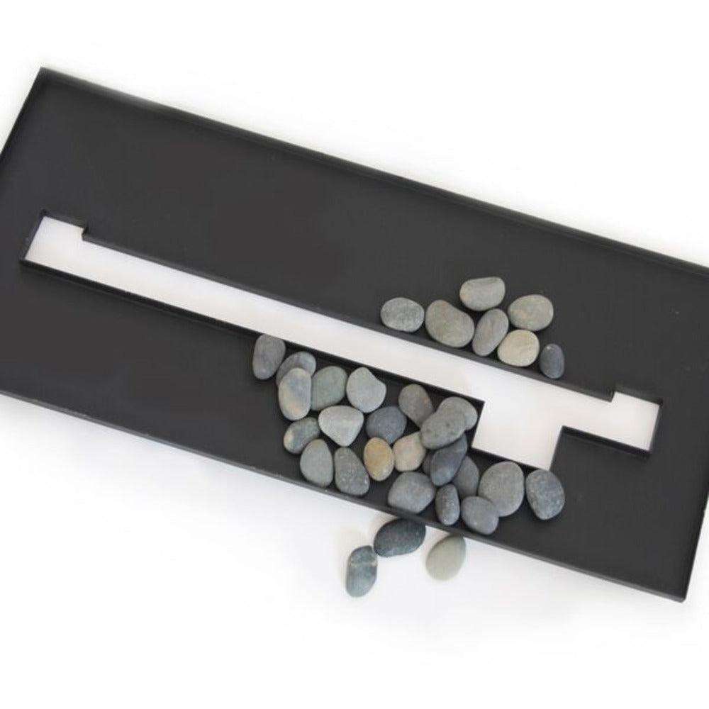 Spark Fireplaces Black Finish Vent Free Media Tray for 58E Fire Ribbon Fireplace