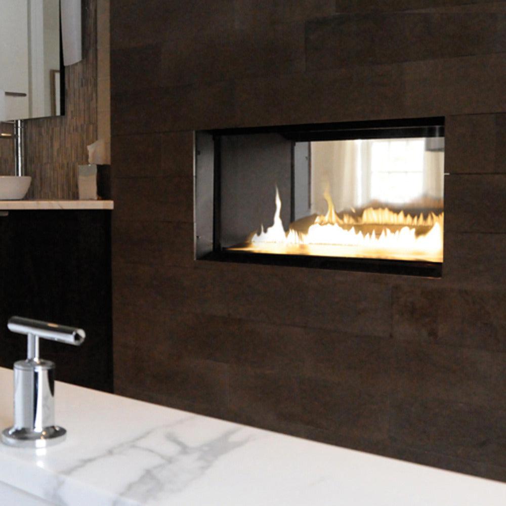 Spark Fireplaces Fire Ribbon 59S 48" x 14" Stainless Steel Vent Free Vu Thru Propane Gas Fireplace
