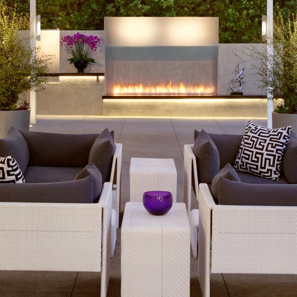 Spark Fireplaces LOD Series 96" x 6" Stainless Steel Outdoor Linear Propane Gas Burner System with Electronic Ignition
