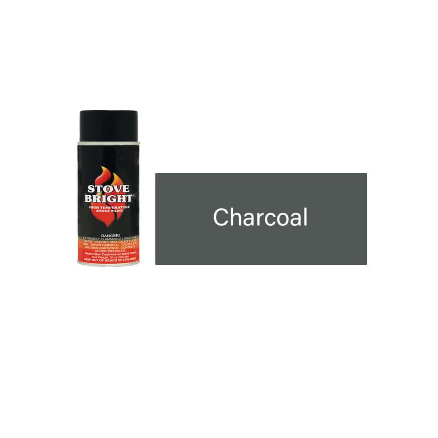 Stove Bright Charcoal High Heat Temperature Paint - 12/Case