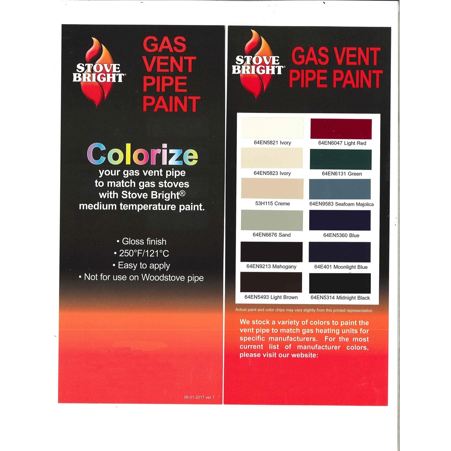 Stove Bright New Iron Gas Vent Pipe Paint - 6/Case
