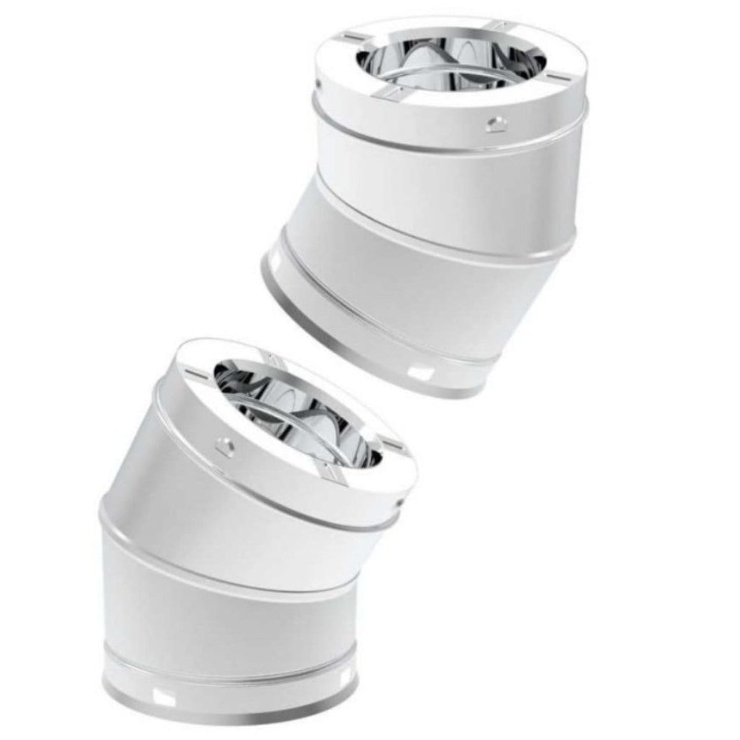 Superior 2-Pack 30 Degree Stainless Steel Elbow for Snap-Pak 6" Wood-Burning Chimney System