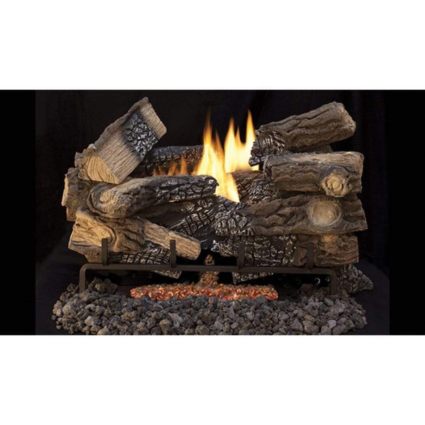 Superior 24" Massive Mixed Oak Triple-Flame Ceramic Fiber Log Set