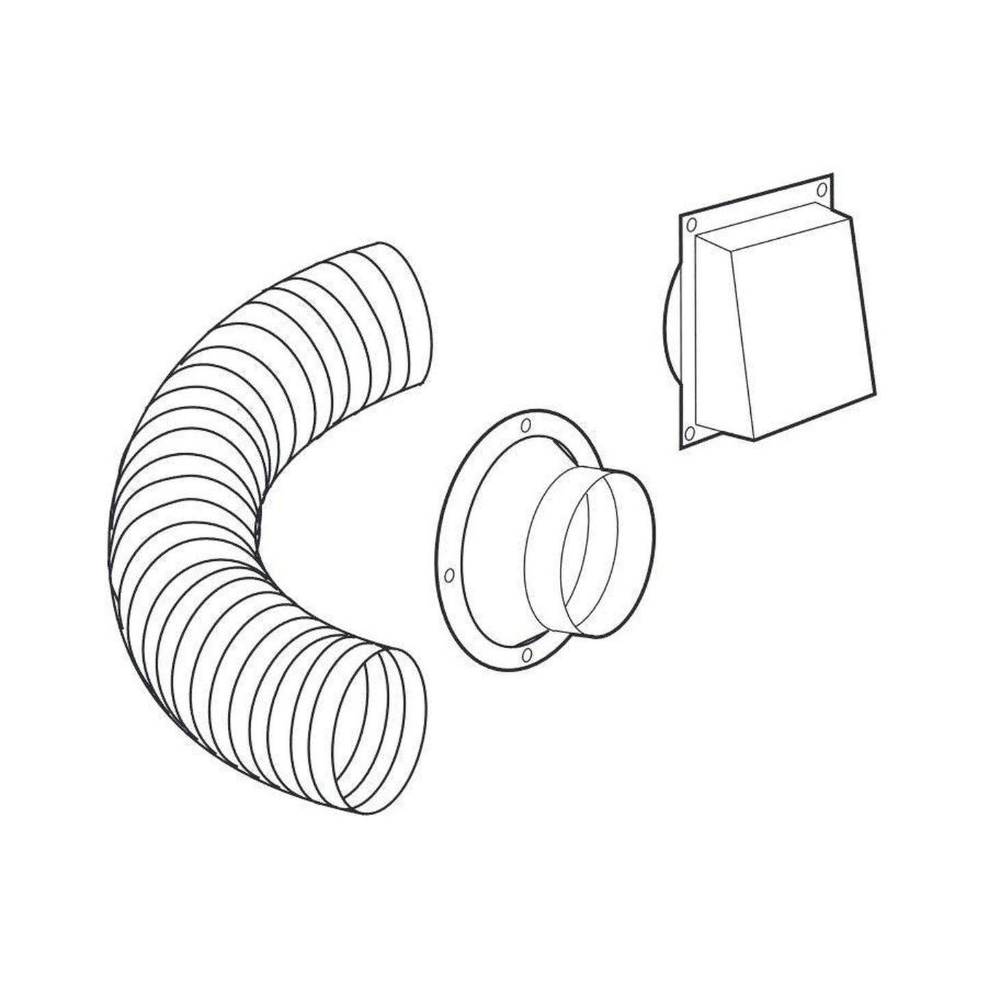 Superior 4" Outside Air Kit With Duct for BRT40ST See-Through Gas Fireplace