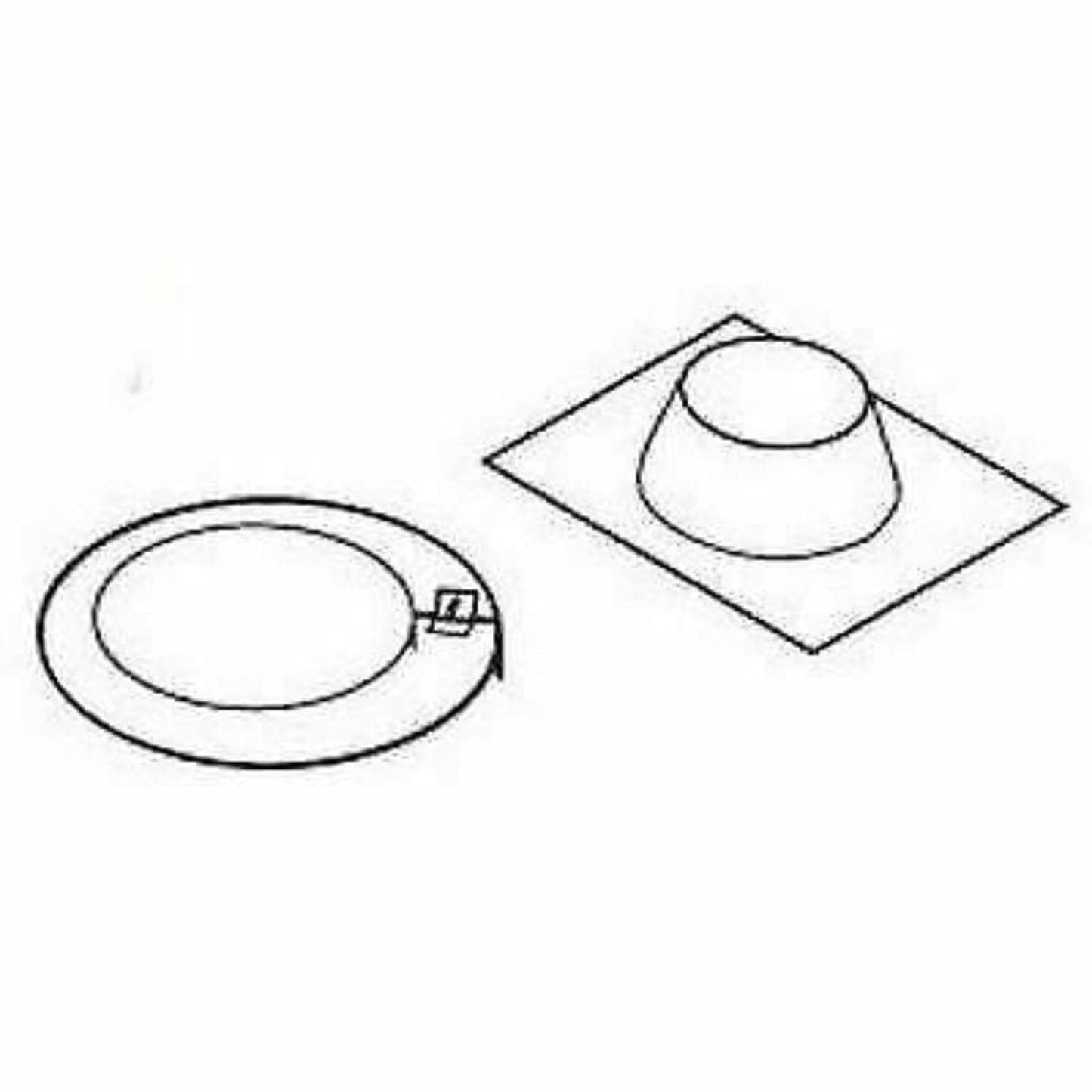 Superior 8" Diameter Roof Flashing - 1/12-7/12 Pitch