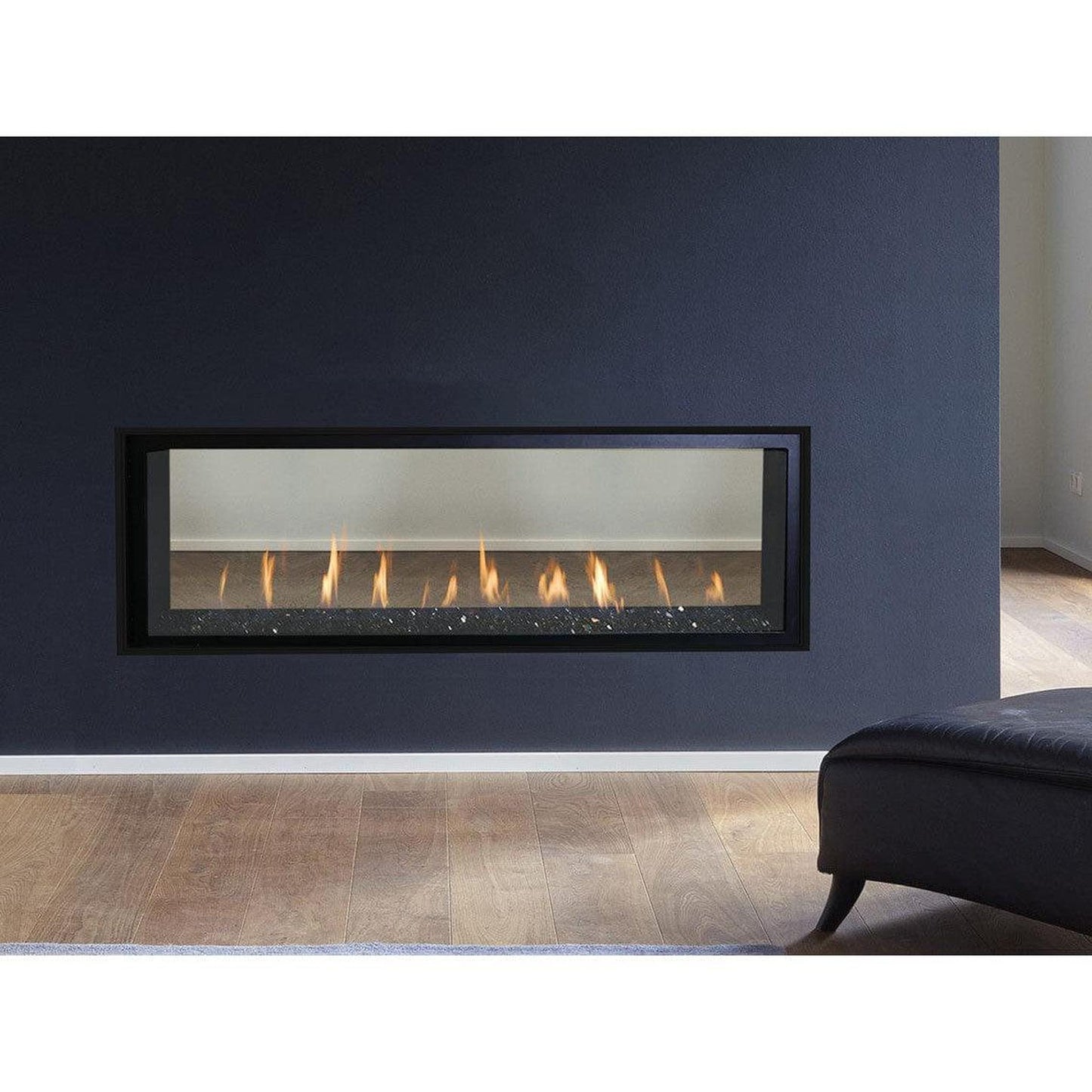 Superior DRL4072 72" Linear Contemporary Direct Vent Natural Gas Fireplace With Electronic Ignition
