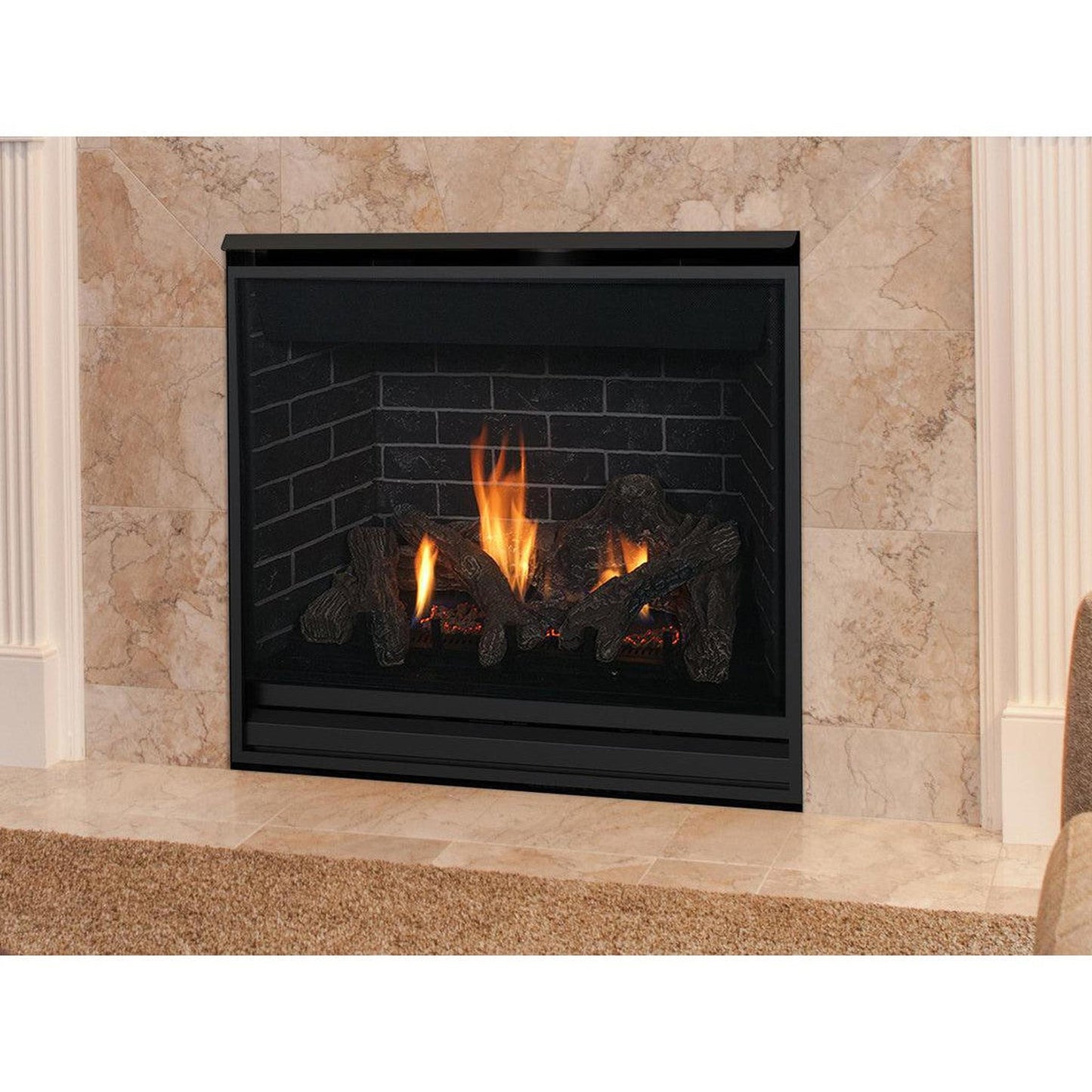 Superior DRT3040 40" Mid-Size Traditional Top/Rear Direct Vent Natural Gas Fireplace With Millivolt Ignition