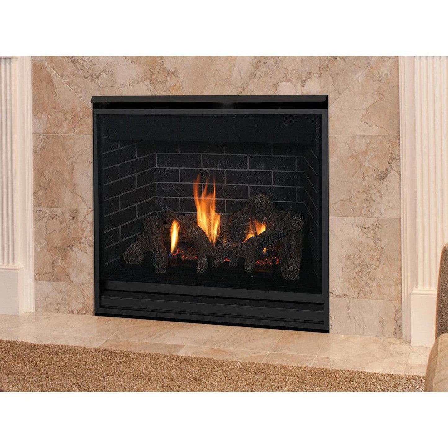 Superior DRT3040 40" Mid-Size Traditional Top/Rear Direct Vent Propane Gas Fireplace With Millivolt Ignition