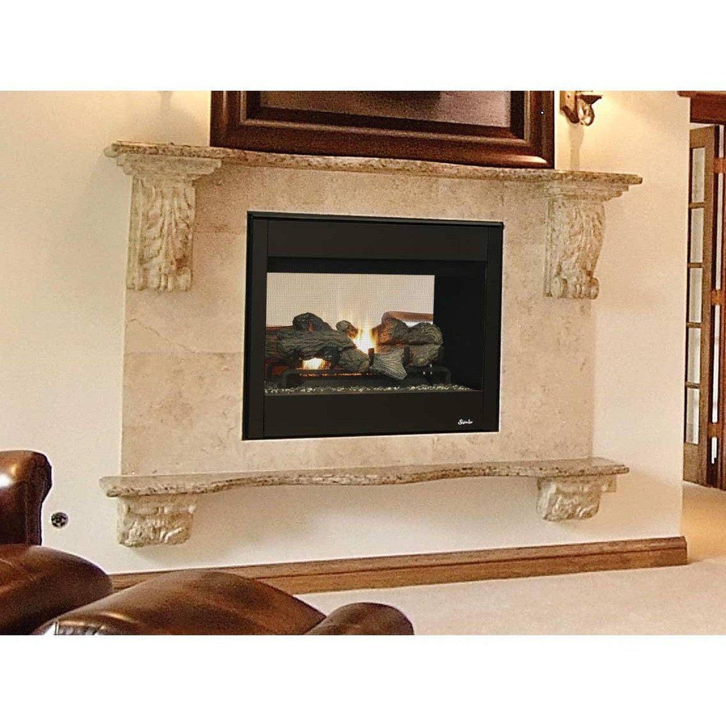 Superior DRT35ST 35" Traditional See-Through Direct Vent Natural Gas Fireplace With Electronic Ignition