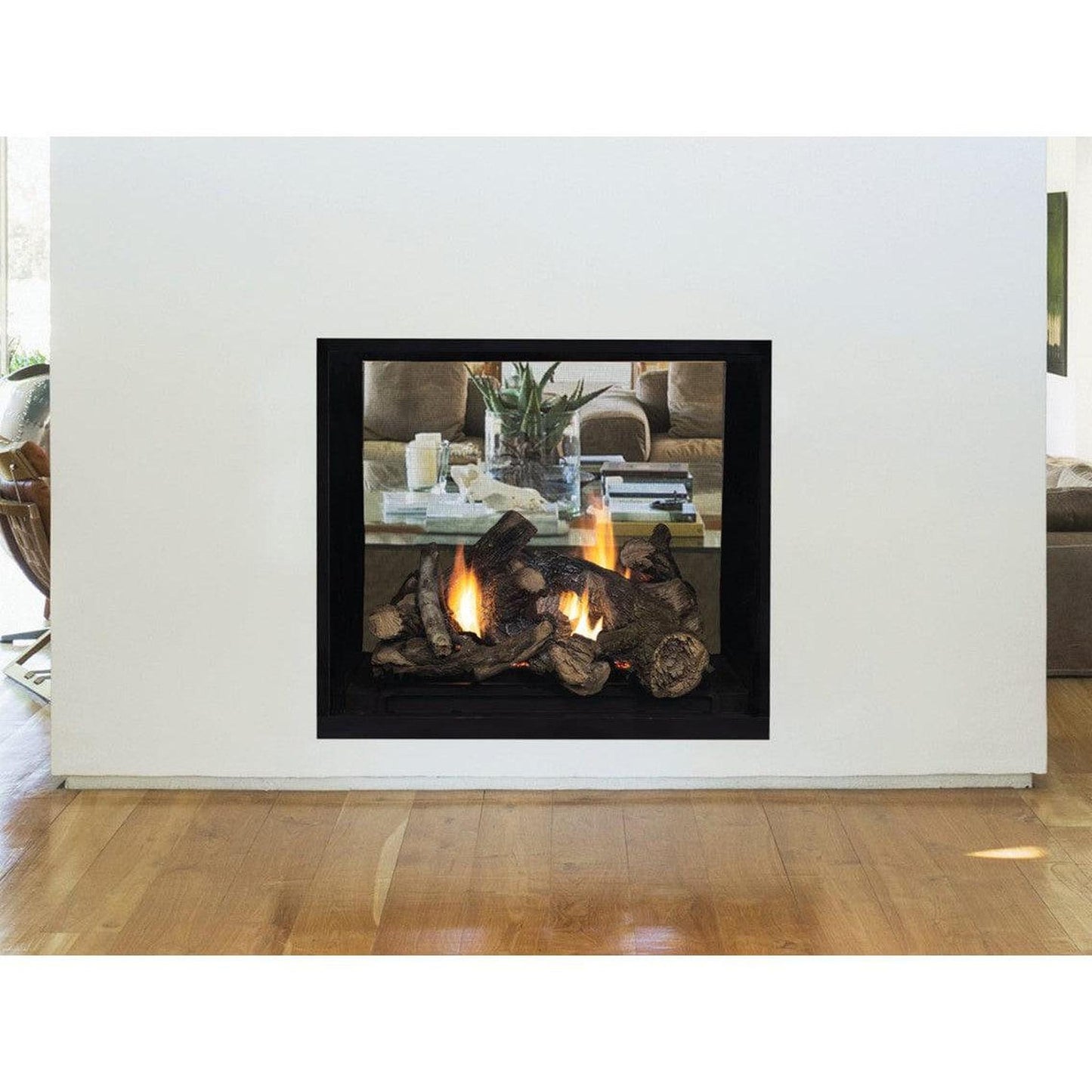 Superior DRT63ST 40" Traditional See-Through Direct Vent Natural Gas Fireplace With Power Vent and Electronic Ignition