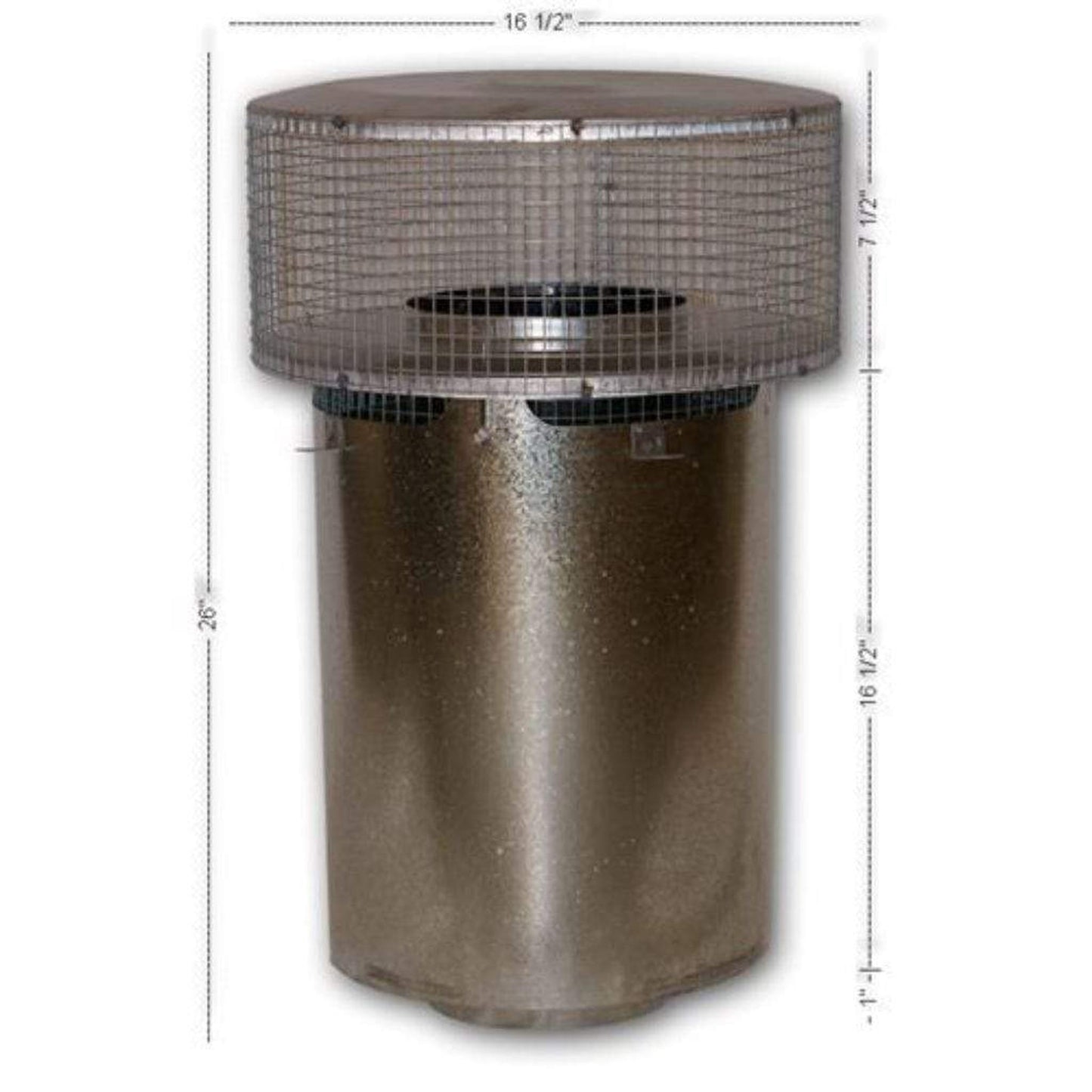 Superior Round Top Termination Cap With Slip Section and Mesh Screen for 8" Wood Burning Chimney