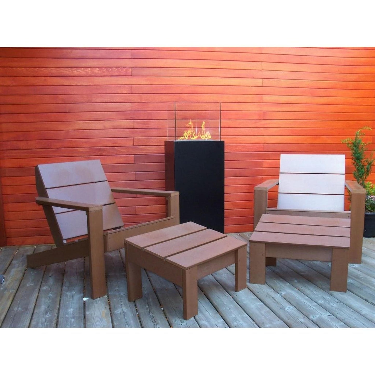 The Bio Flame 39" Torch 2.0 Freestanding Ethanol Fireplace