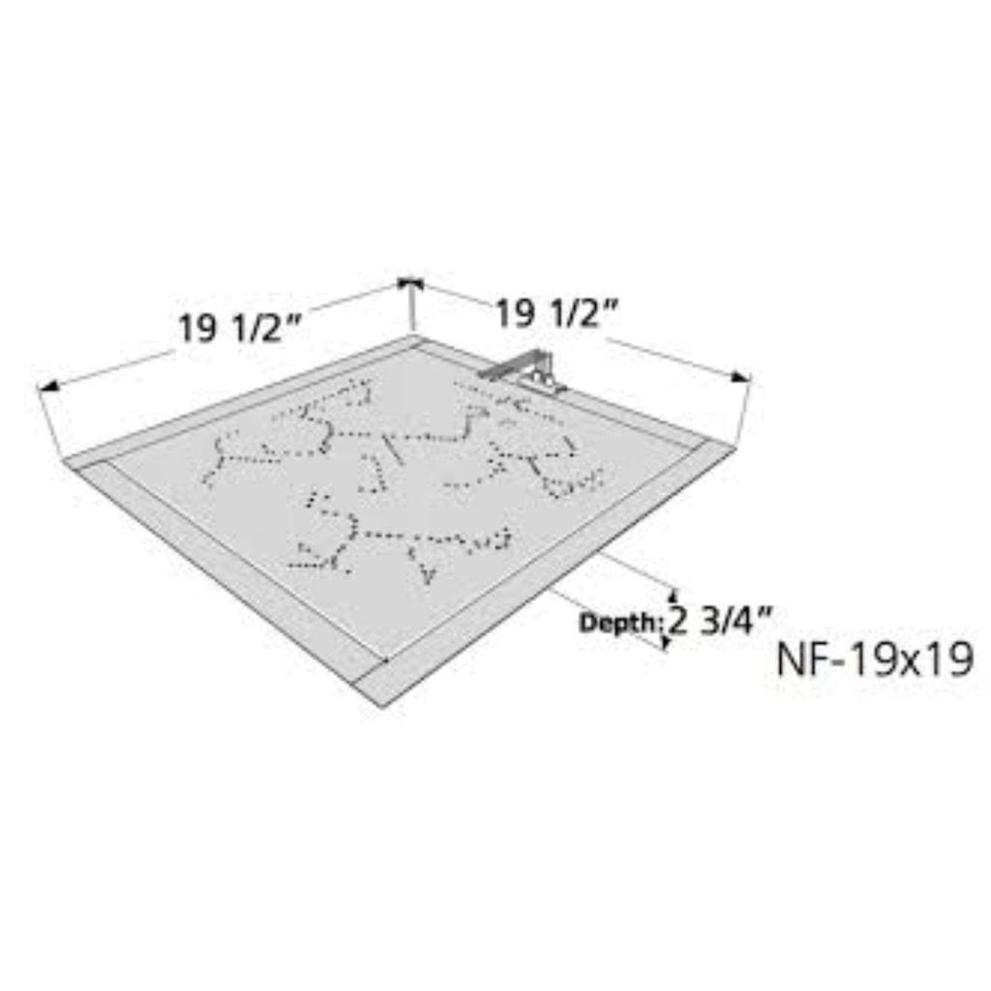 The Outdoor GreatRoom Company 19" X 19" Square Stainless Steel Crystal Fire Gas Burner Insert