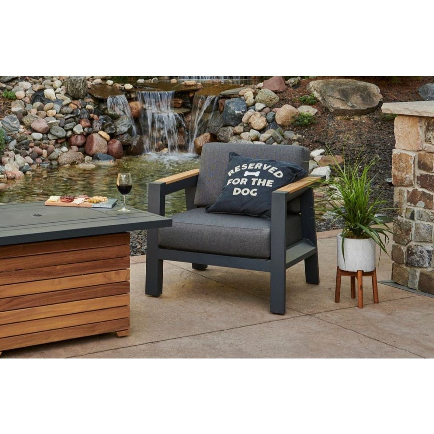 The Outdoor GreatRoom Company Darien Teak Chat Chairs