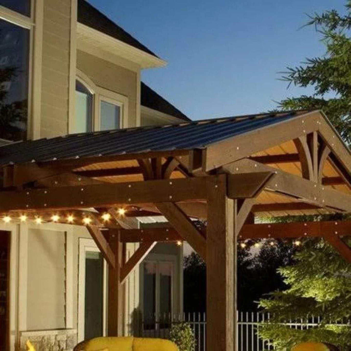 The Outdoor GreatRoom Company Forest Green Metal Roof for Lodge II