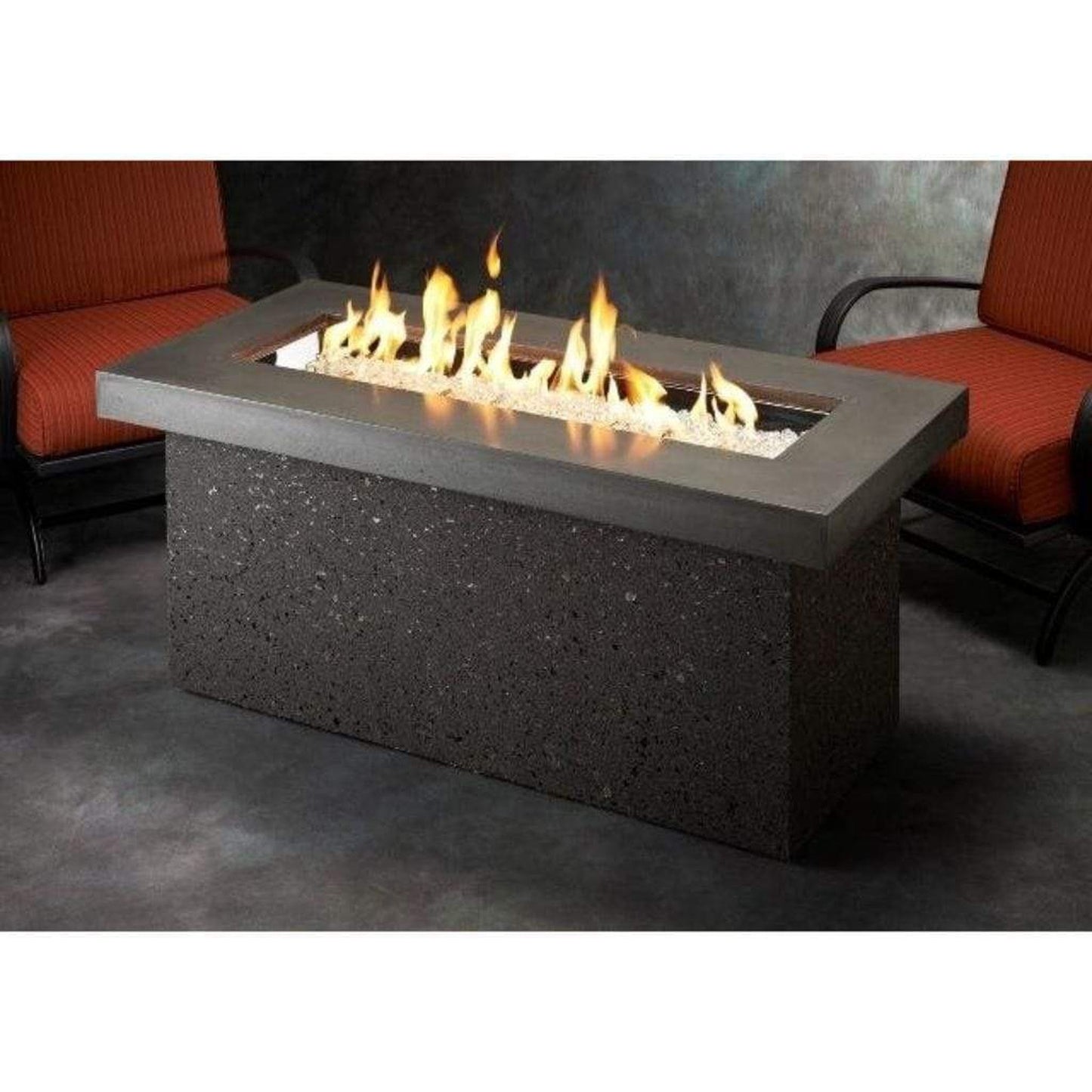 The Outdoor GreatRoom Company Key Largo 54" Midnight Mist Linear Gas Fire Pit Table