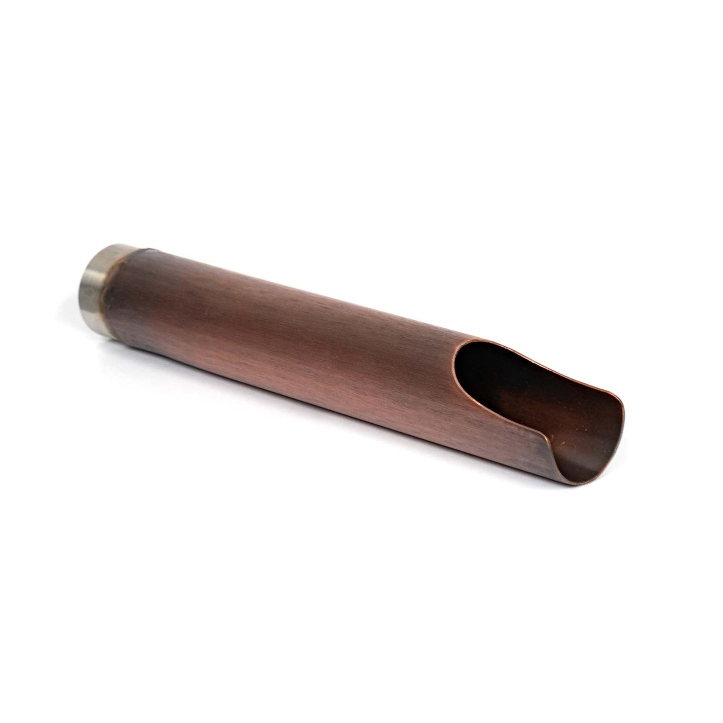 The Outdoor Plus 12" Copper Cannon Mini Scupper with Threaded Back