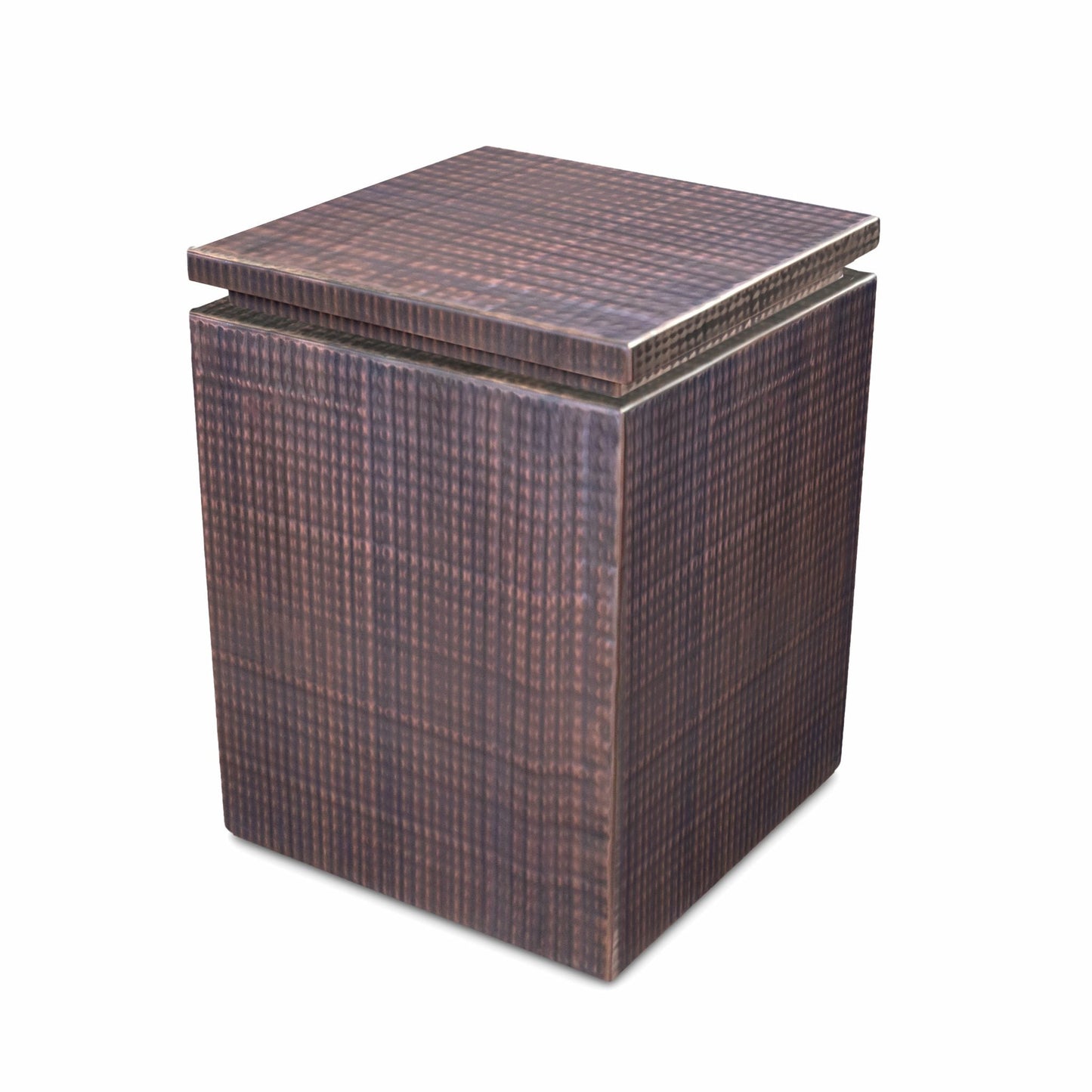 The Outdoor Plus 21" Square Copper Propane Tank Enclosure with Removable Lid