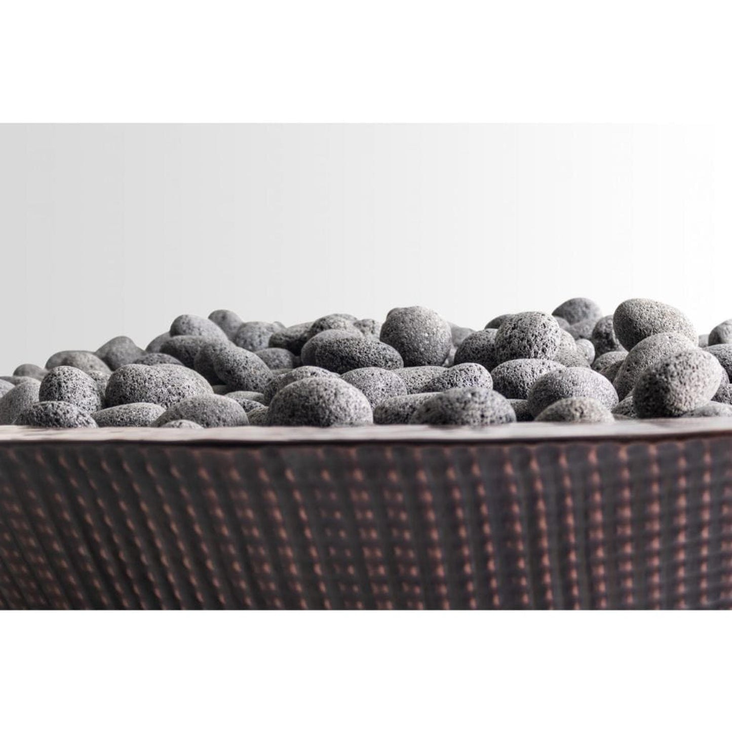 The Outdoor Plus 48" Cazo Narrow Ledge Hammered Copper Round Fire Pit