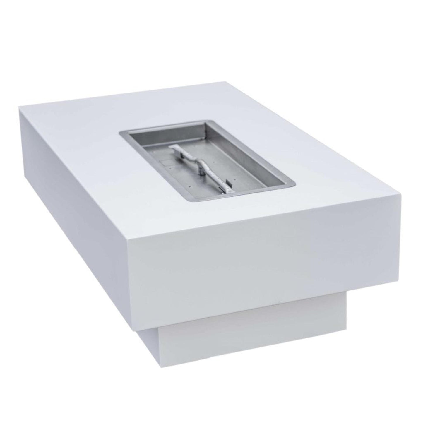 The Outdoor Plus 72" San Juan Powder Coated Steel Rectangle Fire Pit Table