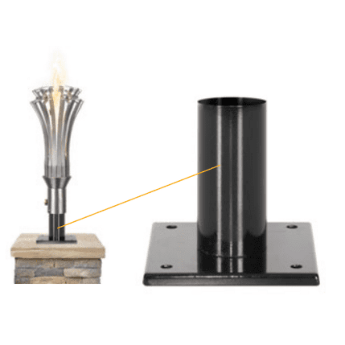The Outdoor Plus 8" Original TOP Torch Base Column Mount