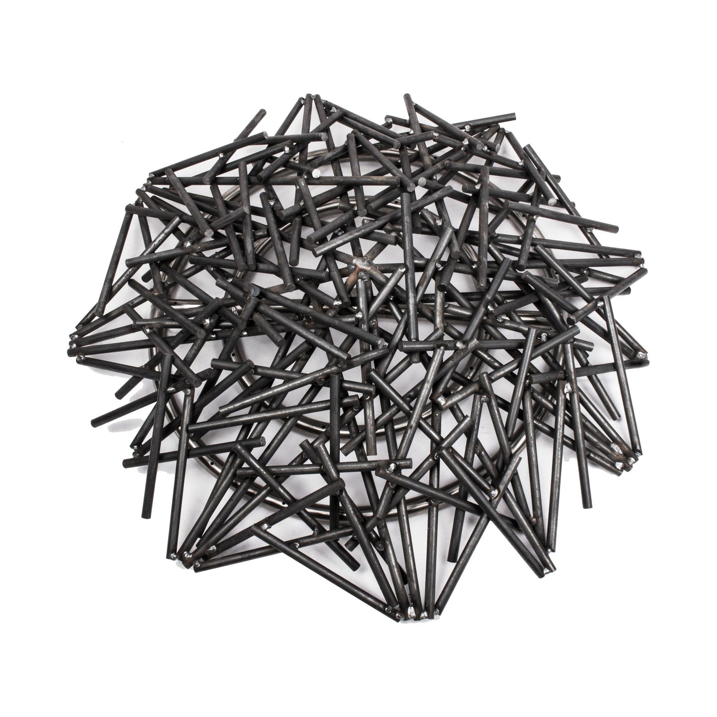 The Outdoor Plus Bird's Nest 30" Stainless Steel Ornament with 24" Stainless Steel Round Burner