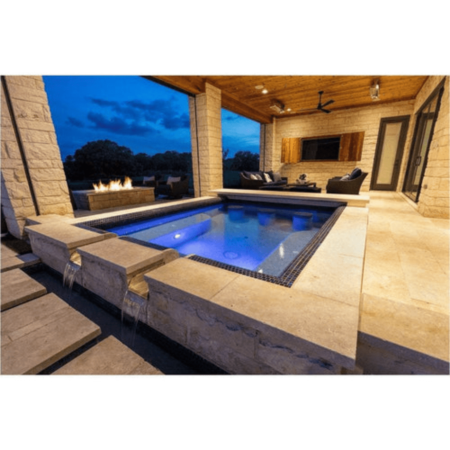 The Outdoor Plus Copper/Stainless Steel Straight Spillway Scupper