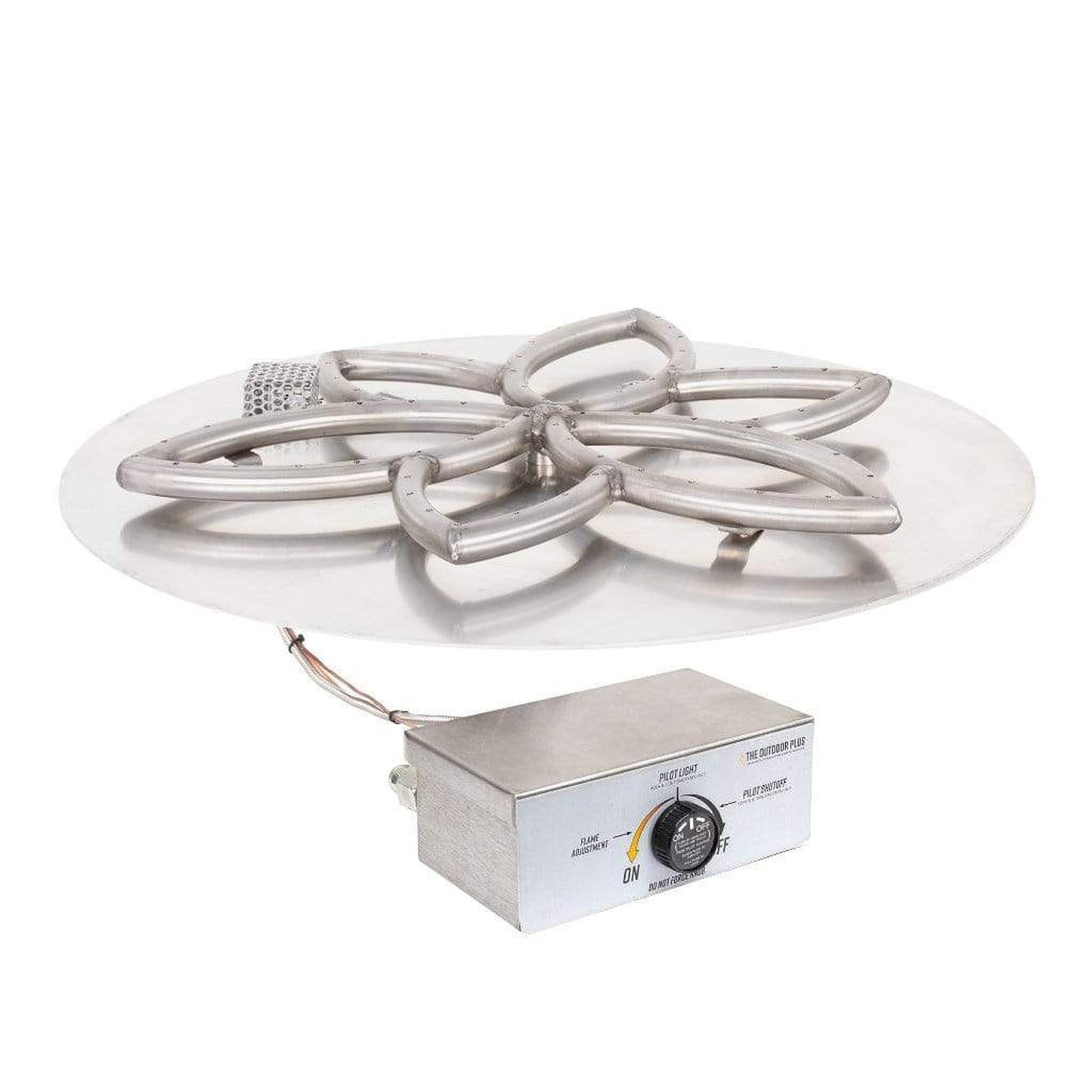 The Outdoor Plus Drop-In Pan and Lotus Stainless Steel Burner