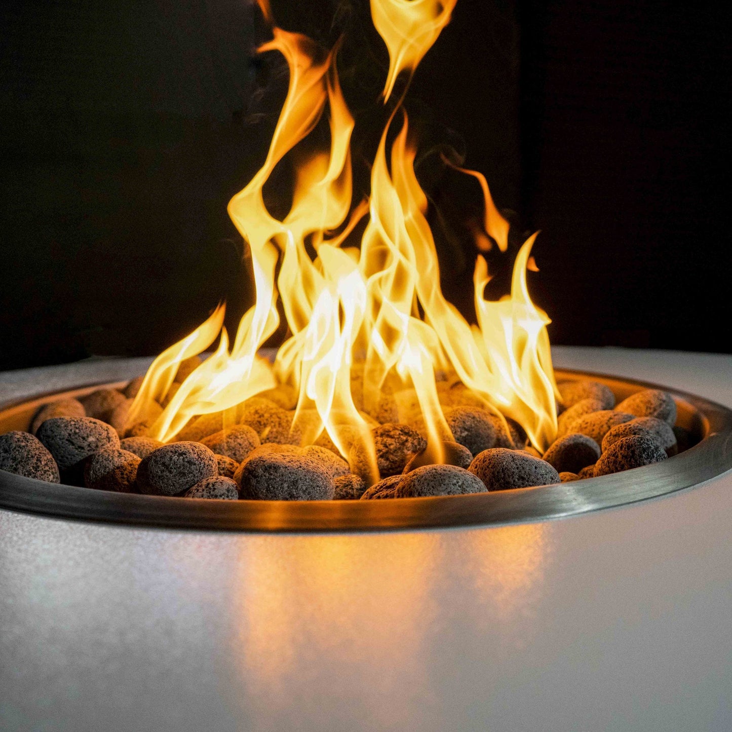 The Outdoor Plus Isla 42" Copper Natural Gas Fire Pit with Match Lit Ignition