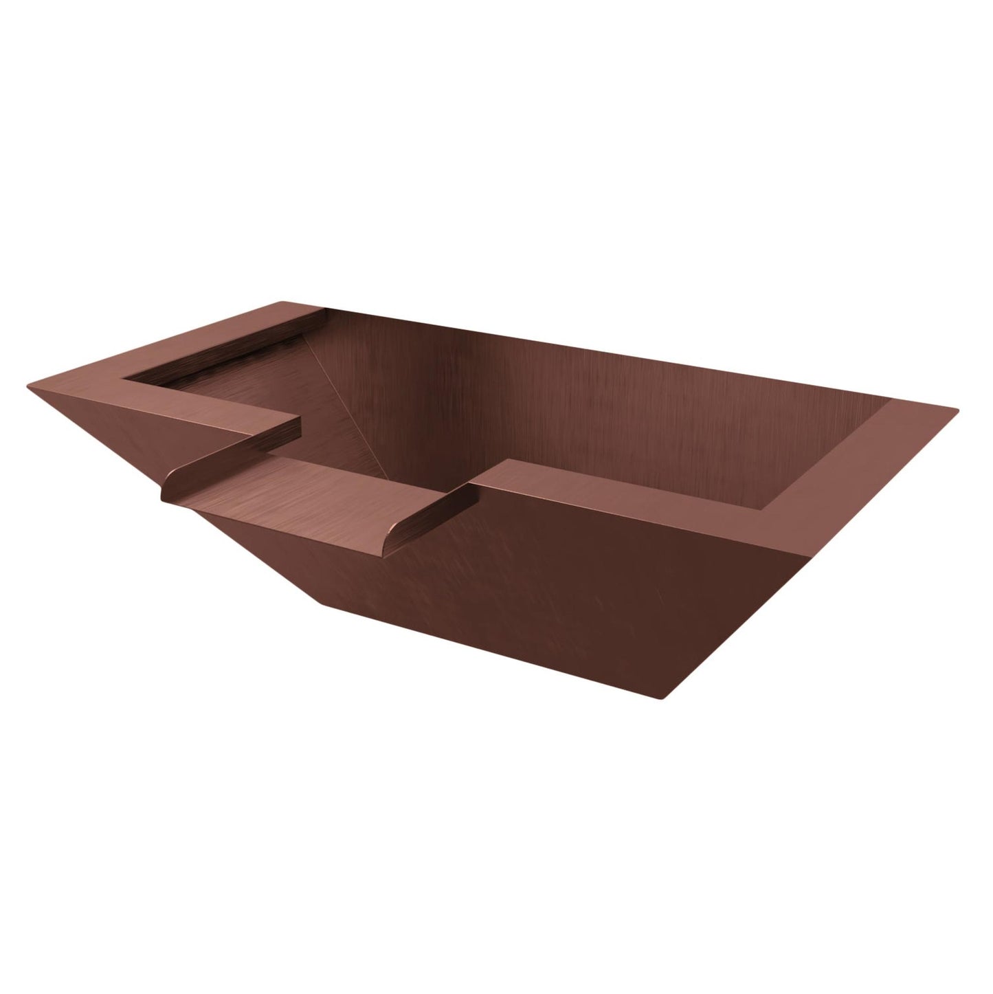 The Outdoor Plus Maya 30" Copper Water Bowl Scupper - Wall Mounted