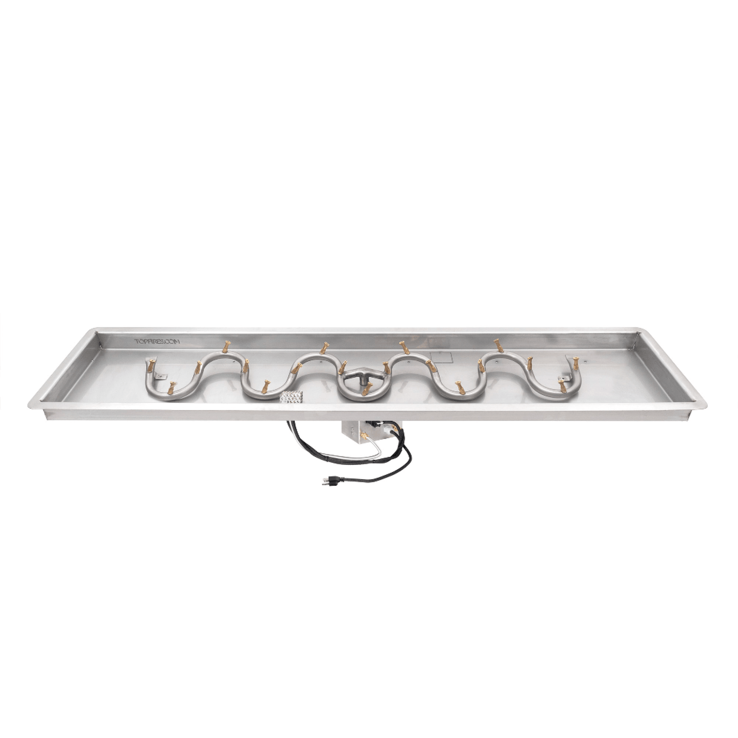 The Outdoor Plus Rectangular Drop-in Pan With Stainless Steel Switchback Bullet Burner